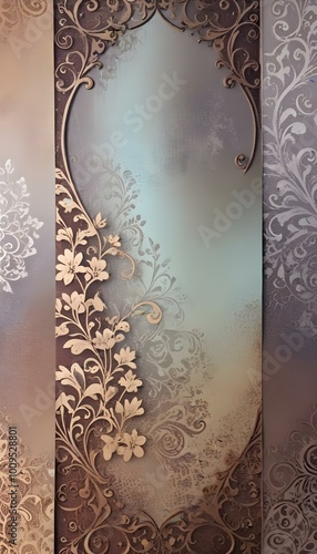 An ornate vintage style floral pattern