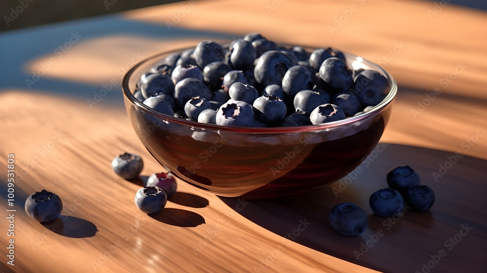 a bowl full of blueberries on the sun, hyper real a bowl full of blueberries on the sun, hyper real