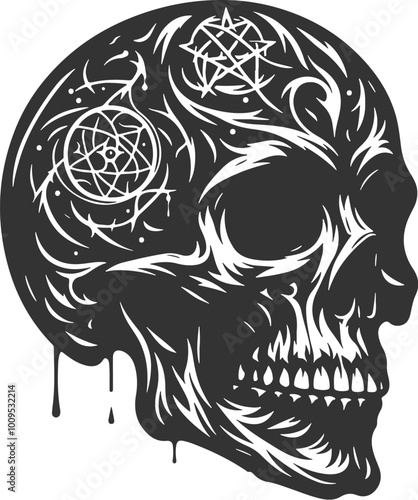 skull with wings