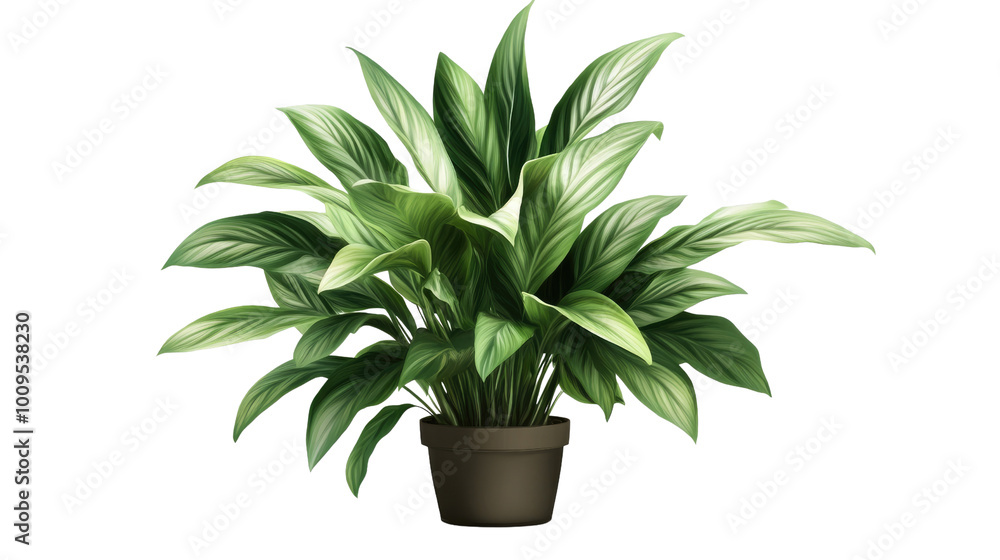 Plant in pot. Green plant isolated on white background. PNG file with transparent background also available. Cutout foliage in a stone plant pot. Plant in pot. Green plant isolated on white background. PNG file with transparent background also available. Cutout foliage in a stone plant pot.