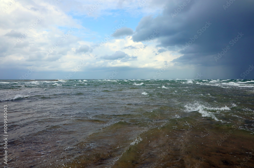 waves of the North Sea meeting the Baltic Sea in the north of the Jutland in Denmark in Europe waves of the North Sea meeting the Baltic Sea in the north of the Jutland in Denmark in Europe