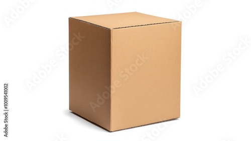 a beautiful brown cardboard box, white background