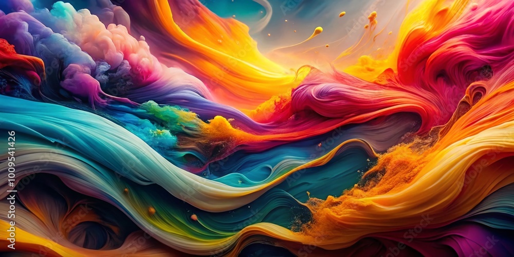 Vibrant abstract background with flowing colors and shapes creating a dynamic visual experience Vibrant abstract background with flowing colors and shapes creating a dynamic visual experience