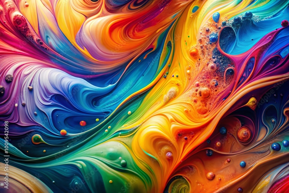 Fototapeta premium Vibrant Abstract Design with Fluid Shapes and Bold Colors Creating a Dynamic Visual Experience