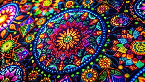 Wallpaper Mural Vibrant abstract pattern showcasing intricate designs and vivid colors for creative visual projects Torontodigital.ca