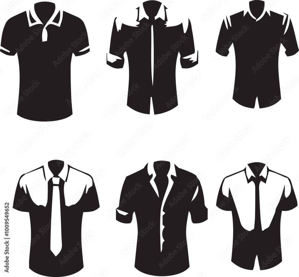 Naklejka premium shirt sillouette black and white