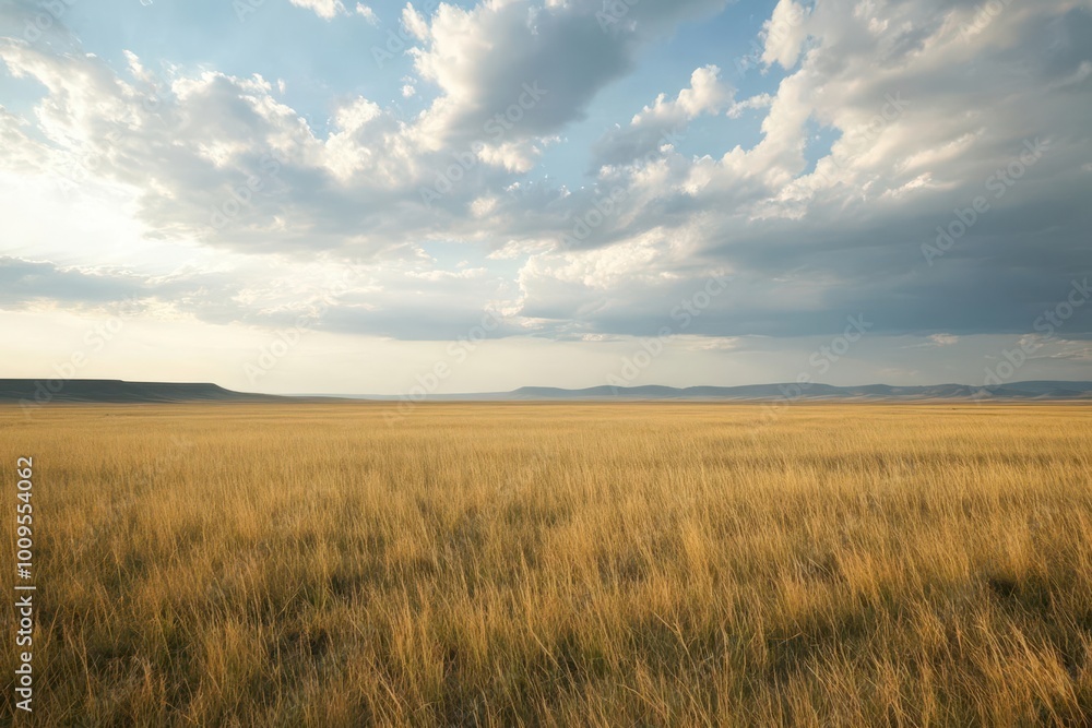 A serene landscape of golden grass under a cloudy sky, evoking tranquility and nature's beauty. A serene landscape of golden grass under a cloudy sky, evoking tranquility and nature's beauty.