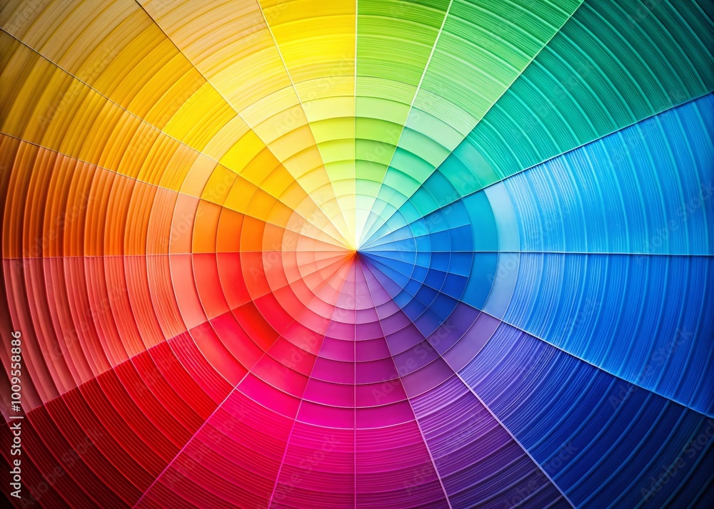 Vibrant CMYK Color Wheel Illustration for Graphic Design and Printing ...