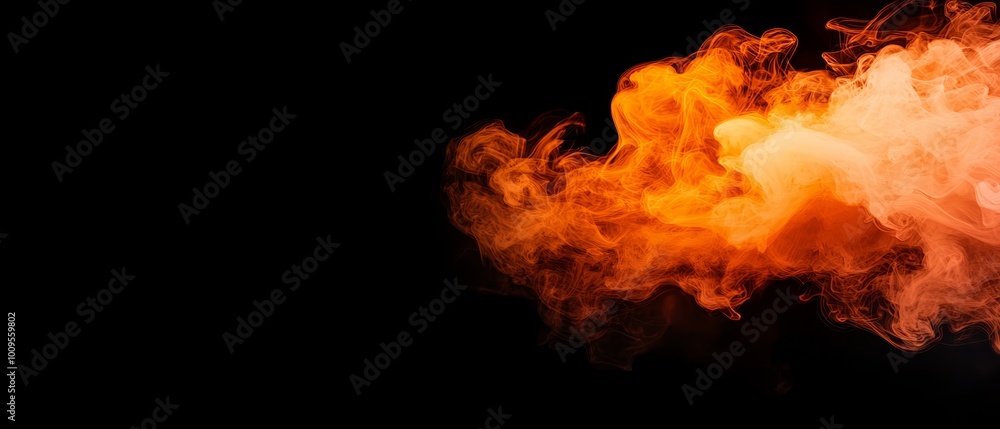 Black background with red and orange substance in the middle Repeated Black background with red and orange substance in the middle Repeated
