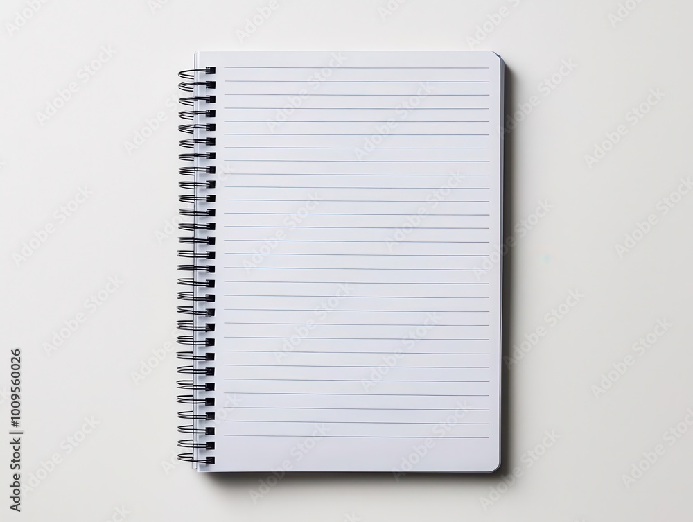 Notebook paper lined sheet isolated on white background Empty white notepad page with blue grid lines and holes texture Notebook paper lined sheet isolated on white background Empty white notepad page with blue grid lines and holes texture