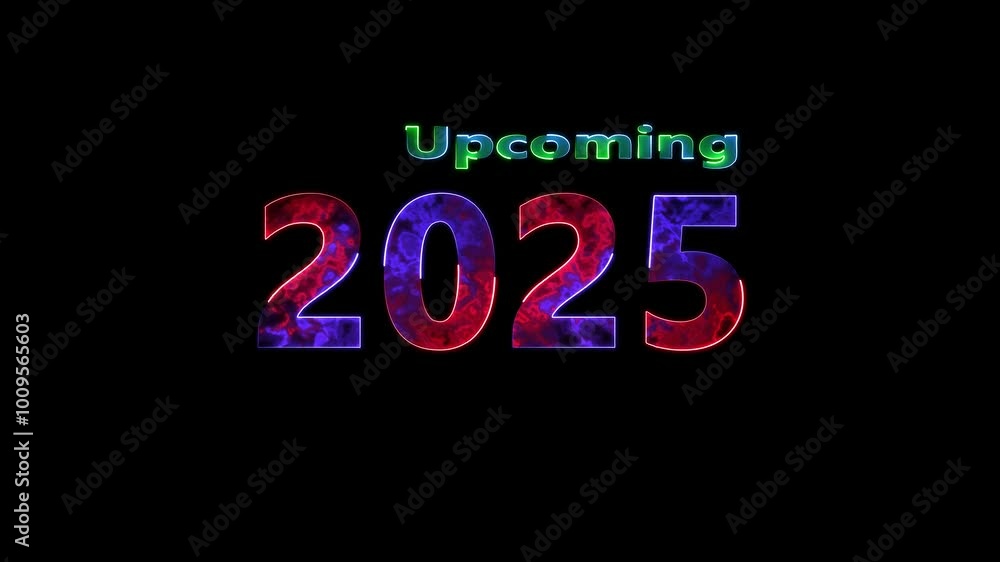 2025 neon glowing text, happy new year 2025, new year celebration. isolated on black background 4k motion video. 2025 neon glowing text, happy new year 2025, new year celebration. isolated on black background 4k motion video.