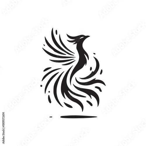 Rooster Standing Silhouette