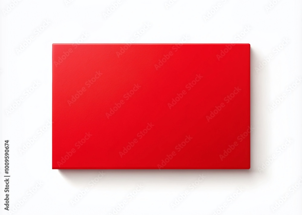 Vibrant Red Rectangle on a Clean White Background - Modern Abstract Design for Creative Use Vibrant Red Rectangle on a Clean White Background - Modern Abstract Design for Creative Use