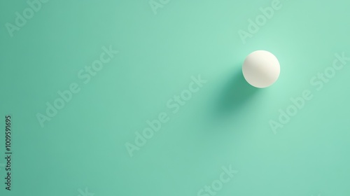 Minimalist Sphere on Pastel Green Background