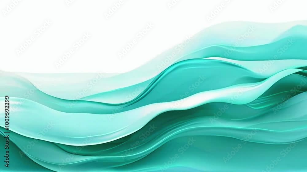 Waves of teal and green gradients that pulse rhythmically, with the colors growing brighter and dimmer in sync with the wave's motion, 4k High-Quality gradient Background Animation Video Waves of teal and green gradients that pulse rhythmically, with the colors growing brighter and dimmer in sync with the wave's motion, 4k High-Quality gradient Background Animation Video