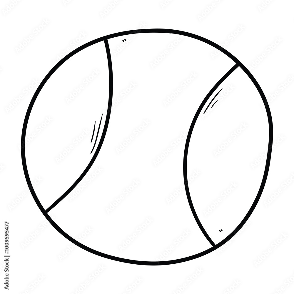 Hand drawn doodle tennis ball on white background. Hand drawn doodle tennis ball on white background.