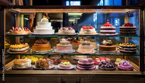 Wallpaper Mural Assortment of Cakes and Pastries in a Bakery Display Torontodigital.ca