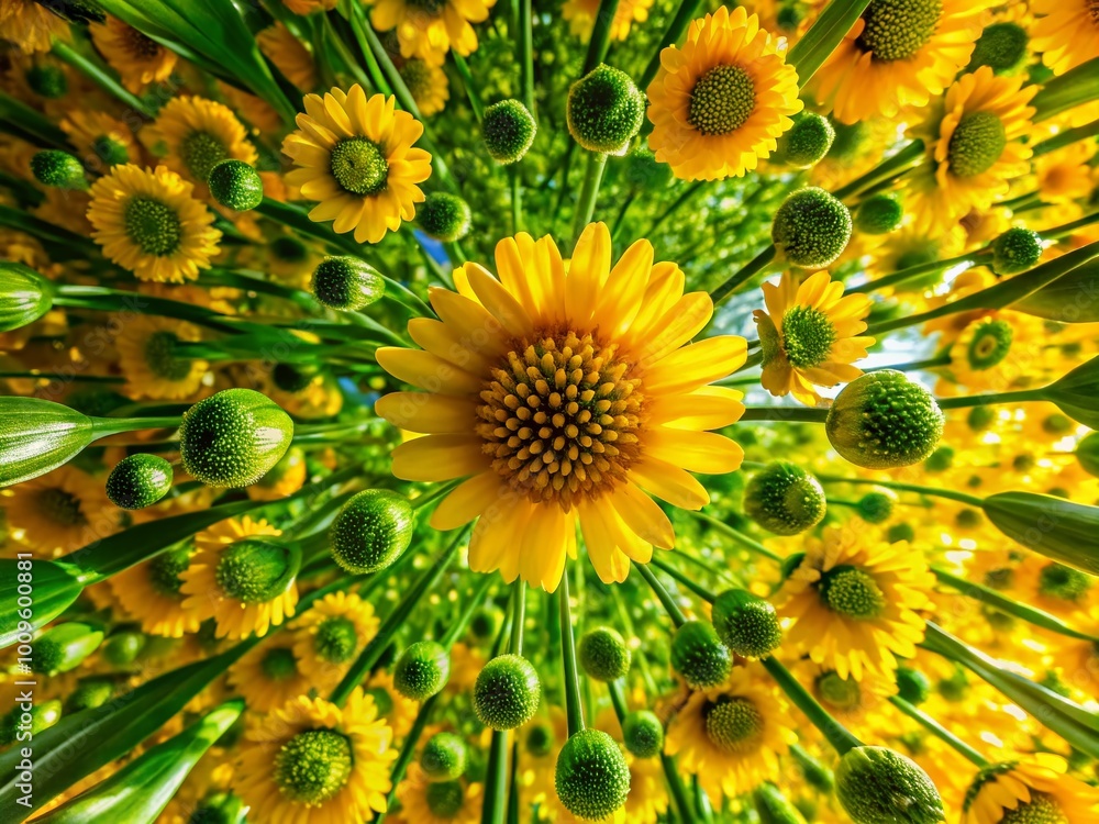 Fototapeta premium Vibrant Yellow and Green Abstract Background for Creative Designs and Artistic Projects