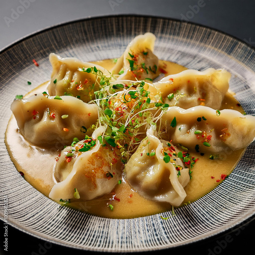 Elegant Dumplings with Creamy Herb Sauce