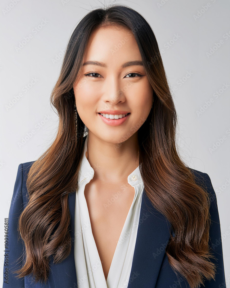 Elegant Young Woman with Warm Expression Elegant Young Woman with Warm Expression