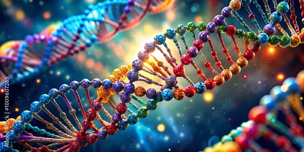 Visual Representation of DNA Helicase Unwinding Double Helix Structure in Molecular Biology Research Visual Representation of DNA Helicase Unwinding Double Helix Structure in Molecular Biology Research