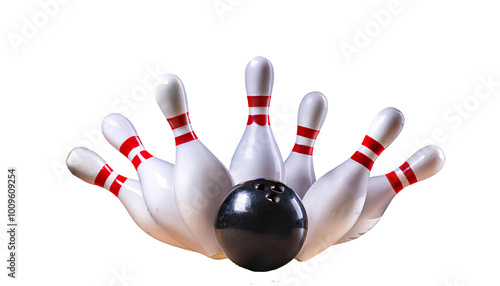 bowling ball and pins PNG