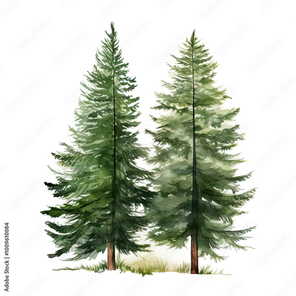 Fototapeta premium Spruce green tree spruce plant.
