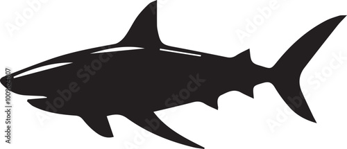 Shark silhouette vector EPS