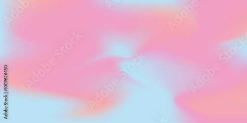 Light vibrant vector candy pastel pink and blue mesh gradient background. Abstract bright coral and turquoise digital watercolor for technology banner design, clear sky concept