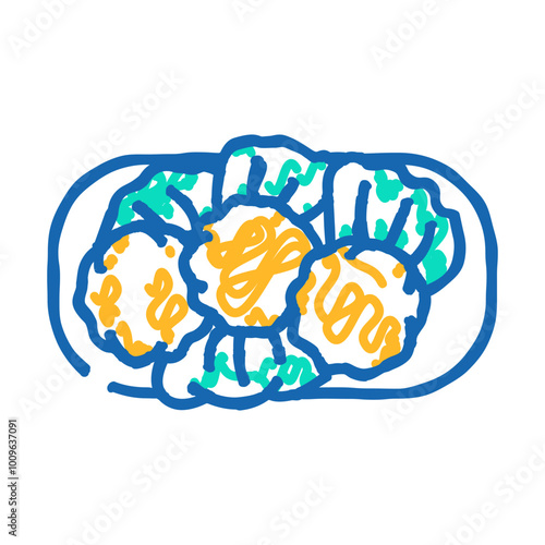 lentil kofte turkish cuisin doodle icon sketch vector. lentil kofte turkish cuisin sign. isolated symbol illustration