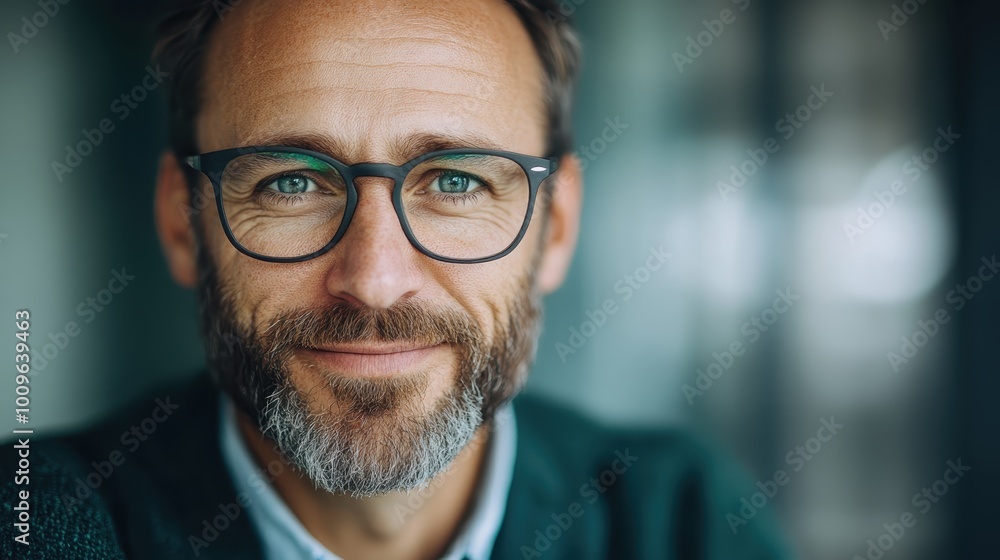 A middle-aged man with dark hair and glasses gazes warmly into the camera, embodying friendliness and approachability with a sense of wisdom, depth, and calmness. A middle-aged man with dark hair and glasses gazes warmly into the camera, embodying friendliness and approachability with a sense of wisdom, depth, and calmness.
