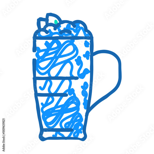 ayran turkish cuisine doodle icon sketch vector. ayran turkish cuisine sign. isolated symbol illustration