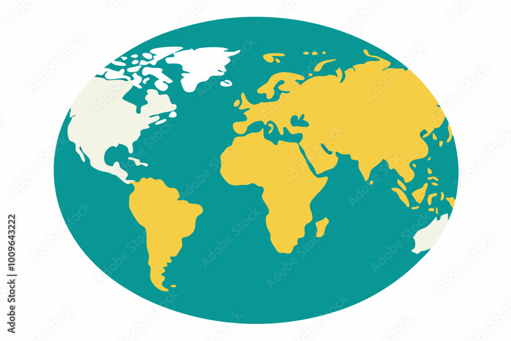 World Map creative vector design on a white background World Map creative vector design on a white background