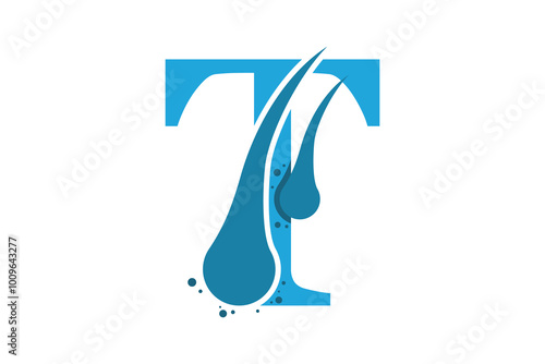 dermatology care design with letter t combination