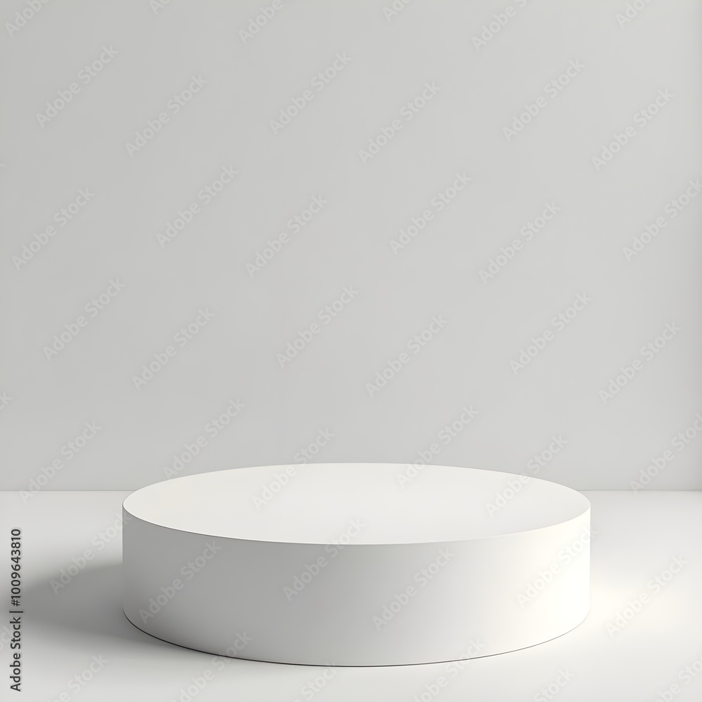 Empty white podium illuminated by a vibrant spotlight, perfect for showcasing your product. Empty white podium illuminated by a vibrant spotlight, perfect for showcasing your product.