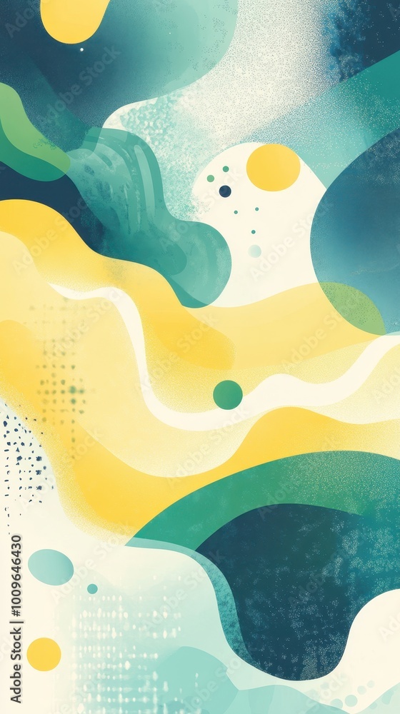 Modern Abstract Fluid Shapes Illustration Modern Abstract Fluid Shapes Illustration