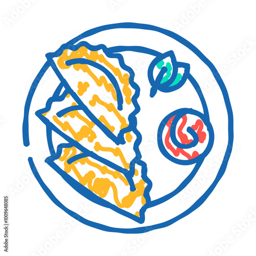 manti dumplings turkish cuisine doodle icon sketch vector. manti dumplings turkish cuisine sign. isolated symbol illustration
