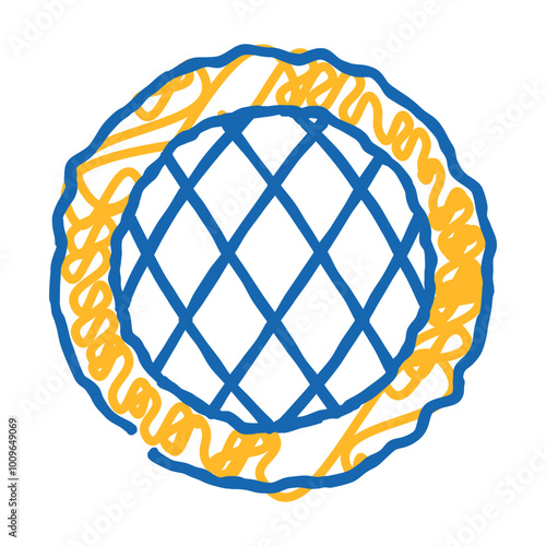 pita bread turkish cuisine doodle icon sketch vector. pita bread turkish cuisine sign. isolated symbol illustration