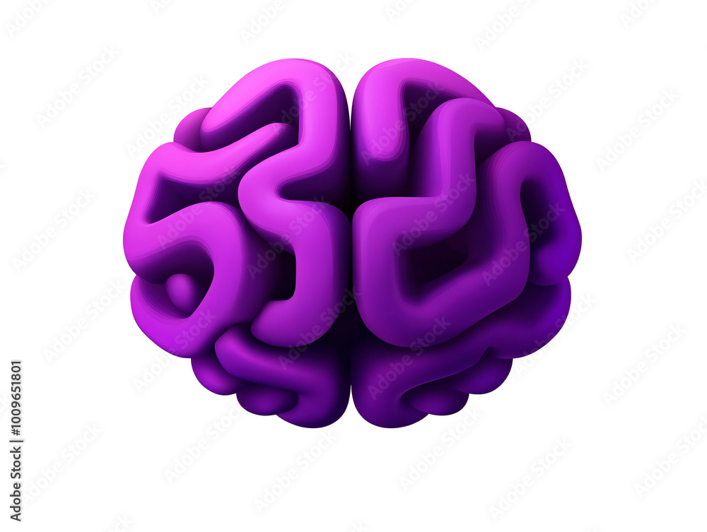 a purple brain with curved lines a purple brain with curved lines
