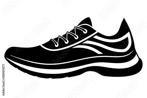  Shoes icon silhouette vector illustration on white background.