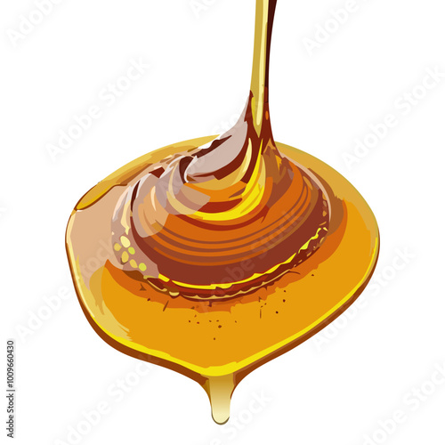 Honey dropping and flowing