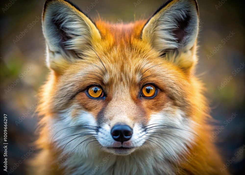 Close-up of a Pom Fox Face with Bright Eyes and Fluffy Fur on a Soft Natural Background in Close-up of a Pom Fox Face with Bright Eyes and Fluffy Fur on a Soft Natural Background in