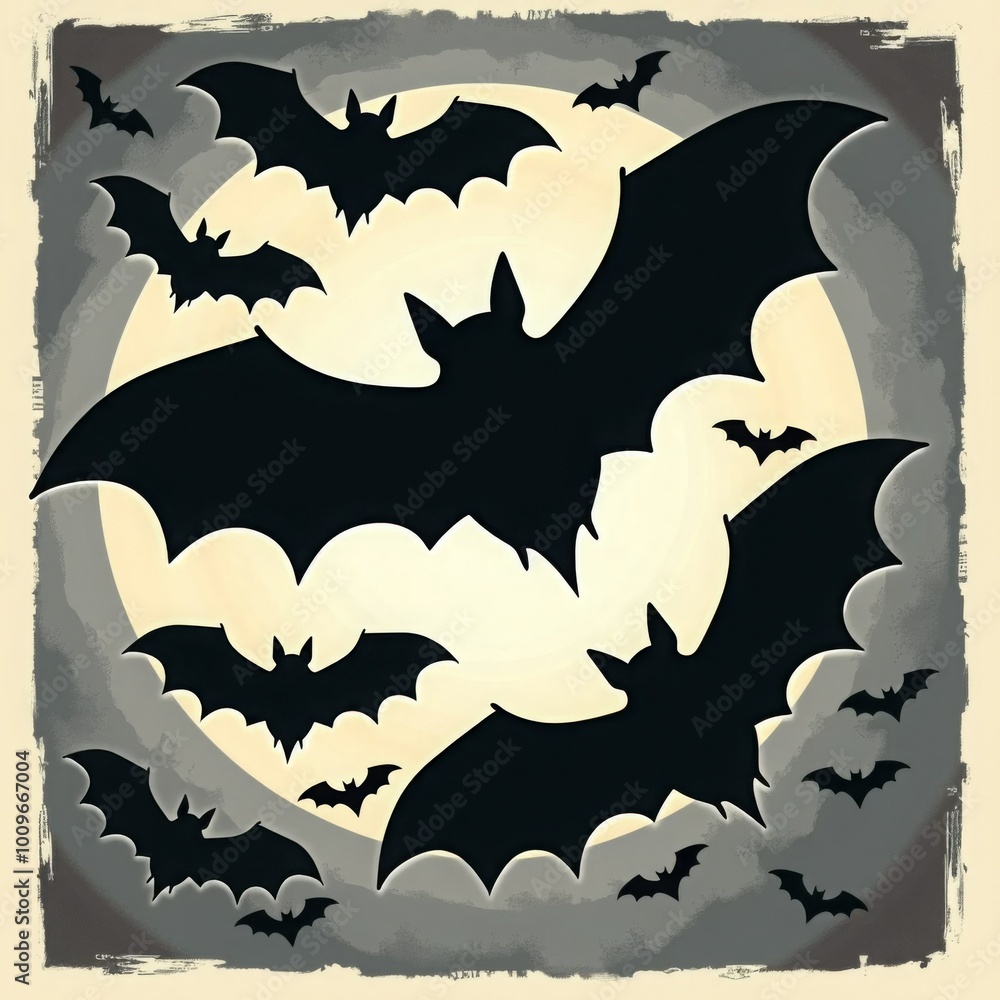 A set of bat wings with a heart in the middle. Flat effect A set of bat wings with a heart in the middle. Flat effect