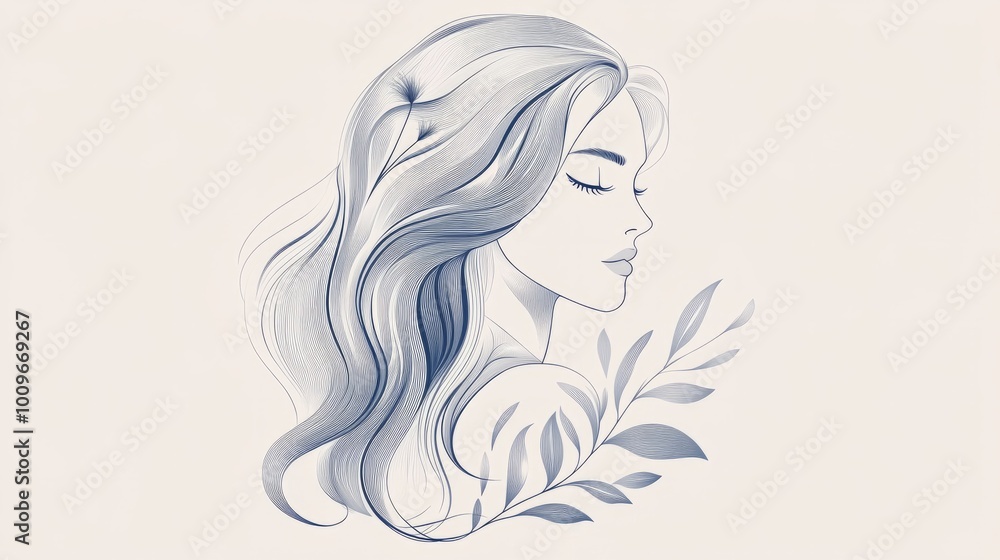 A minimalist Virgo zodiac sign in silver with fine, detailed lines and a touch of greenery, symbolizing purity and precision. Set on a white background, this design is clean and structured. A minimalist Virgo zodiac sign in silver with fine, detailed lines and a touch of greenery, symbolizing purity and precision. Set on a white background, this design is clean and structured.