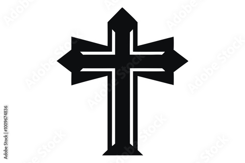 cross on a white background