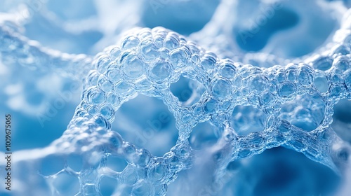 close-up detail of a water purification membrane revealing its complex structure and role in efficient wastewater recycling processes crucial for advanced water treatment and filtration technology photo