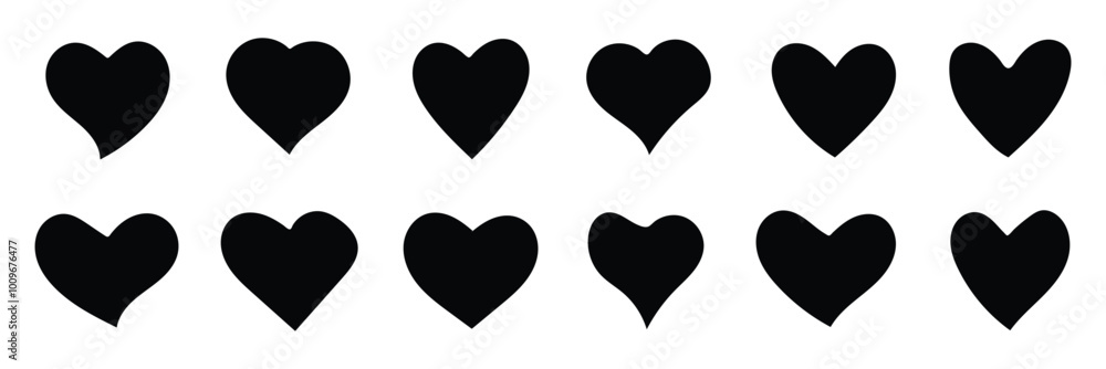 Heart icons set vector. Set of love symbols isolated. Heart Black Love Logo Variations. Various simple vector heart love icon. Valentine's Day , medicine concept . Love passion concept. Heart icons set vector. Set of love symbols isolated. Heart Black Love Logo Variations. Various simple vector heart love icon. Valentine's Day , medicine concept . Love passion concept.
