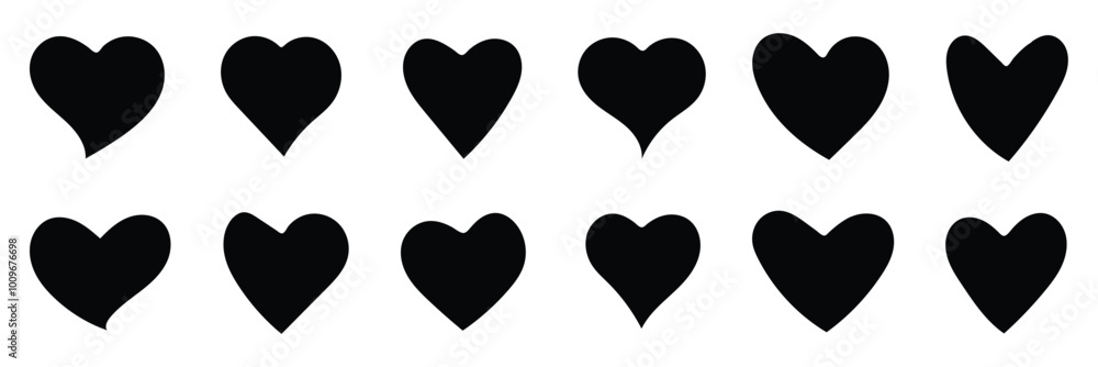 Heart icons set vector. Set of love symbols isolated. Heart Black Love Logo Variations. Various simple vector heart love icon. Valentine's Day , medicine concept . Love passion concept. Heart icons set vector. Set of love symbols isolated. Heart Black Love Logo Variations. Various simple vector heart love icon. Valentine's Day , medicine concept . Love passion concept.