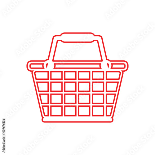 Shopping basket - vector icon. shopping basket glyph icon. busket icon/logo.