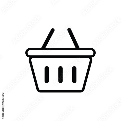 Shopping basket - vector icon. shopping basket glyph icon. busket icon/logo.